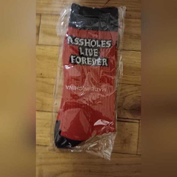 Assholes Live Forever Socks NWT - Picture 2 of 10